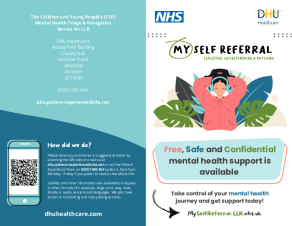 My Self Referral Patient Leaflet